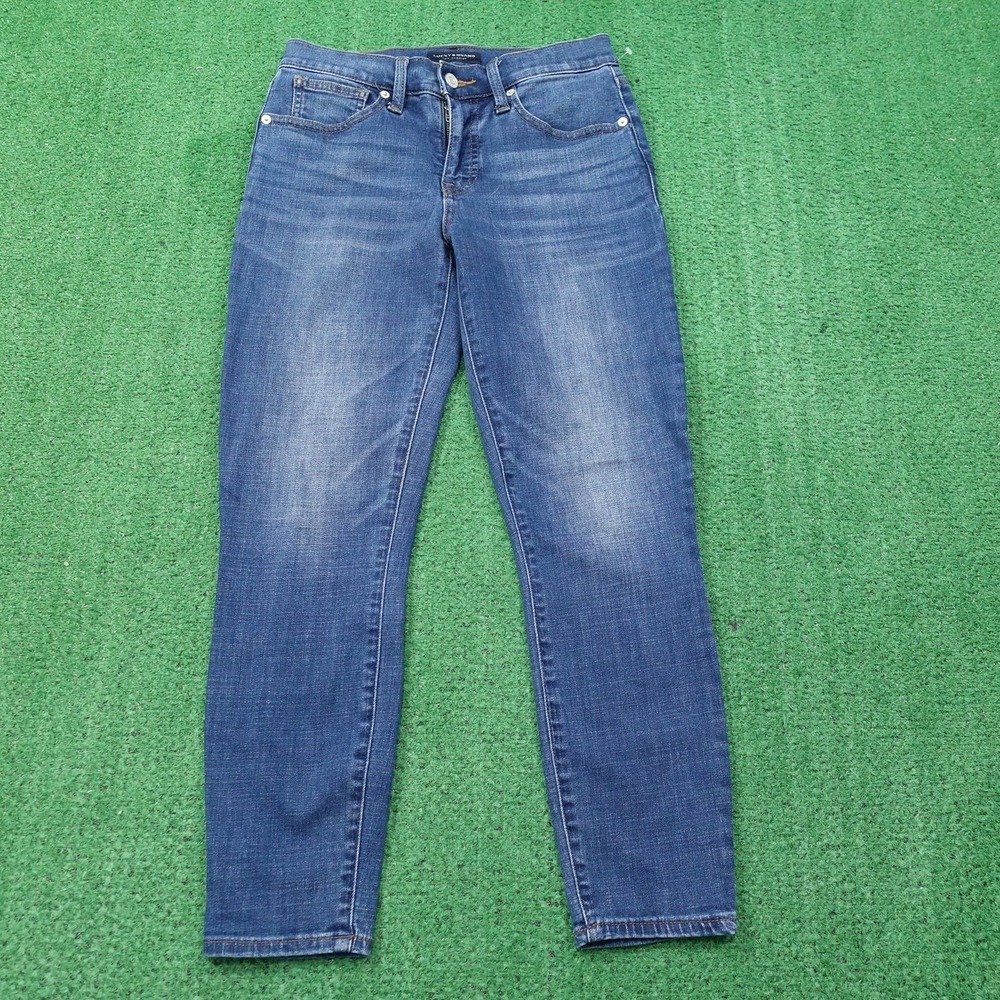 Lucky Brand Jeans Womens 4 27‎ Blue Mid Rise Crop Ava Stretch Denim Skinny -P2